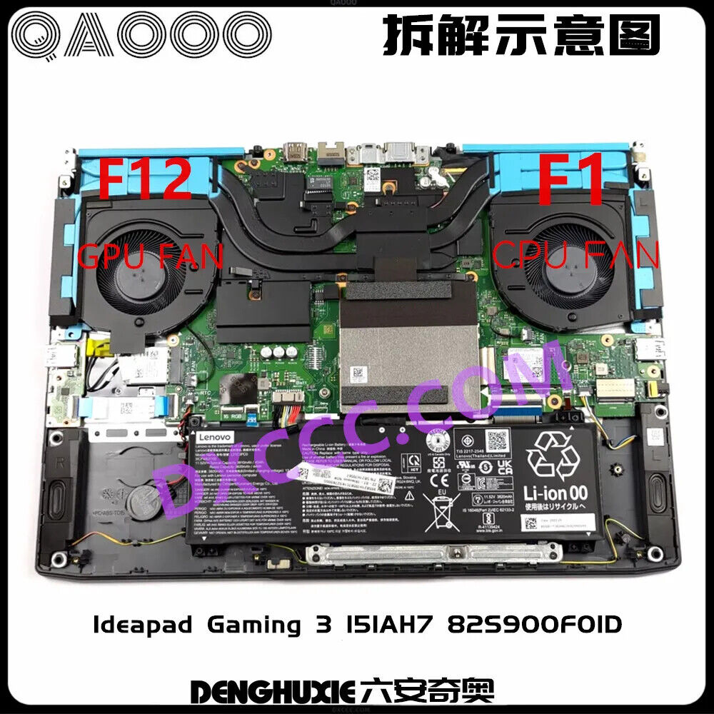 ✅ 5H40S20626 LAPTOP FAN Lenovo IdeaPad Gaming 3 16ARH7 -Type 82SC CPU COOLING FAN