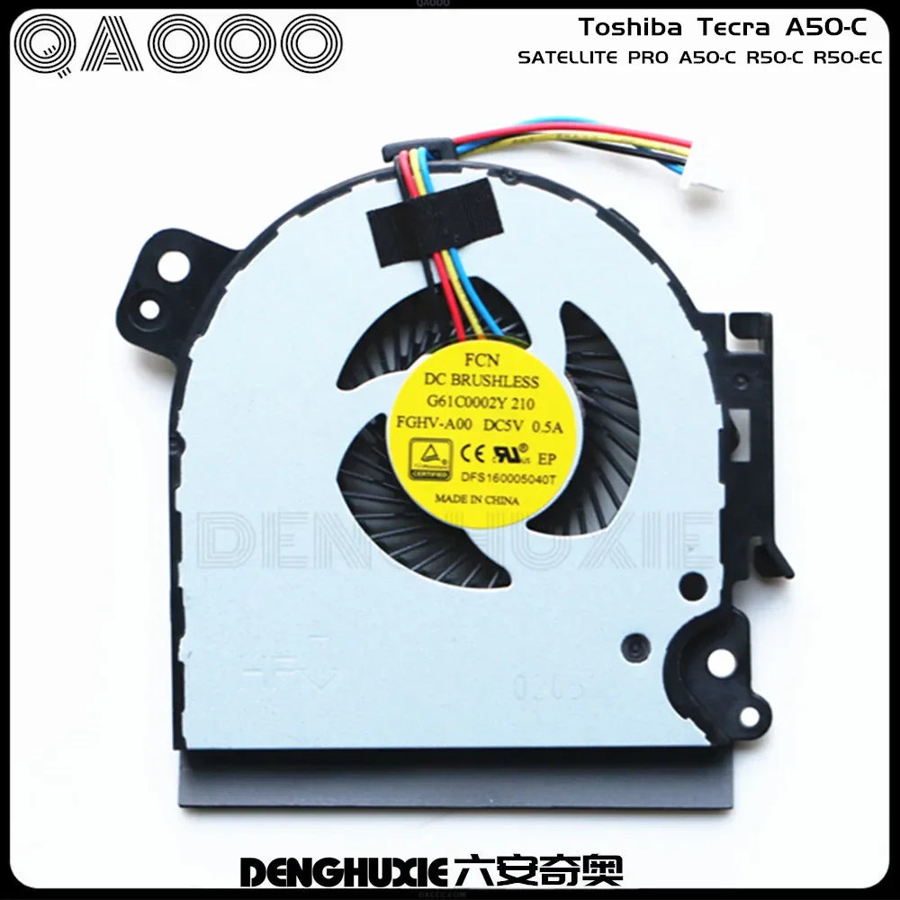 FCN FGHV-A00 G61C0002Y210 FAN FOR TOSHIBA Tecra A50-C / SATELLITE PRO A50-C R50-C R50-EC B65/R CPU COOLING FAN