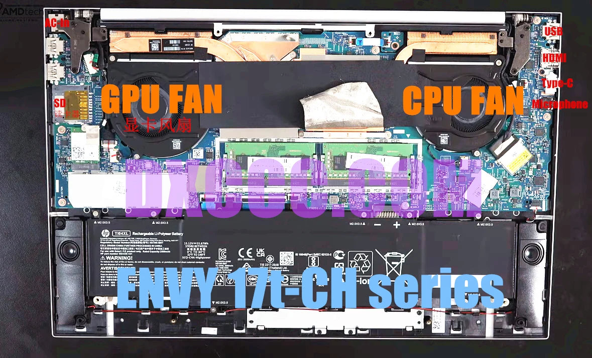 M45786-001 M45787-001 FOR HP TPN-W148 17-CH 17t-CH 17-CH0003CA 17-CH0020NA 17-CH0500SA  17-CH0085NG 17-CH0011NR CPU COOLING FAN