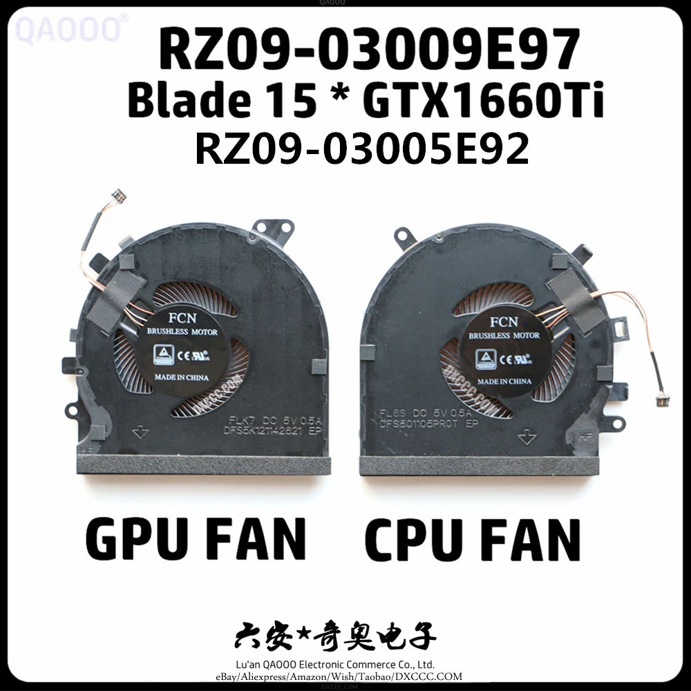 Razer Blade 15 RZ09-0270 RZ09-02705E76 RZ09-03009E97 RZ09-03006W92 RZ09-03005E92 CPU Cooling Fan
