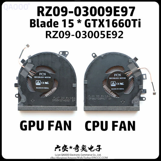 Razer Blade 15 RZ09-0270 RZ09-02705E76 RZ09-03009E97 RZ09-03006W92 RZ09-03005E92 CPU Cooling Fan
