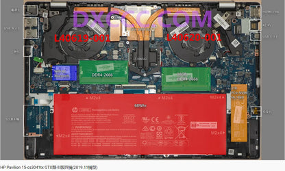 L40619-001 , L40620-001 FAN FOR HP TPN-Q208 15-CS3037TX 15-CS3038TX 15-CS3040TX 15-CS3041TX 15-CS3042TX CPU COOLING FAN