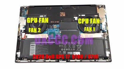 CN-0XR6Y CN-C4YVP SUNON EG50050S1-CG11-S9A 023.100LP.0011 EG50050S1-CG21-S9A 023100LR.001 FOR DELL XPS 17 9700 9710 CPU COOLING FAN
