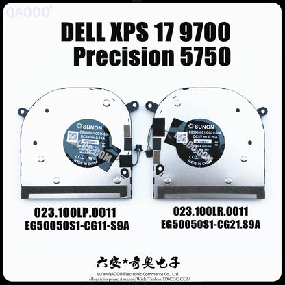 CN-0XR6Y CN-C4YVP SUNON EG50050S1-CG11-S9A 023.100LP.0011 EG50050S1-CG21-S9A 023100LR.001 FOR DELL XPS 17 9700 9710 CPU COOLING FAN