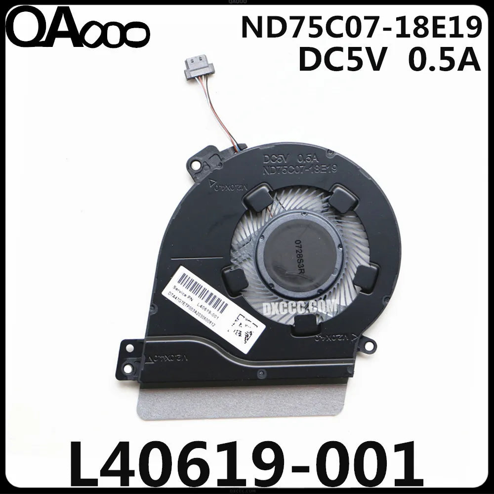 L40619-001 , L40620-001 FAN FOR HP TPN-Q208 15-CS3037TX 15-CS3038TX 15-CS3040TX 15-CS3041TX 15-CS3042TX CPU COOLING FAN