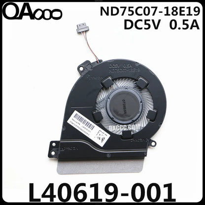 L40619-001 , L40620-001 FAN FOR HP TPN-Q208 15-CS3037TX 15-CS3038TX 15-CS3040TX 15-CS3041TX 15-CS3042TX CPU COOLING FAN