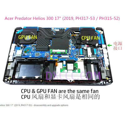 Acer Predator PH315-52 (2019) CPU COOLING FAN